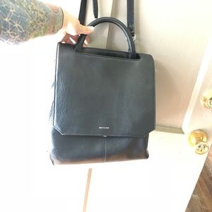 Black vegan leather Matt & Nat satchel/crossbody